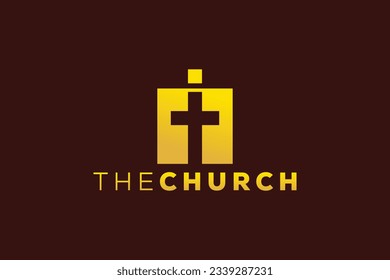 Trendy and Professional letter i church sign Christian and peaceful vector logo