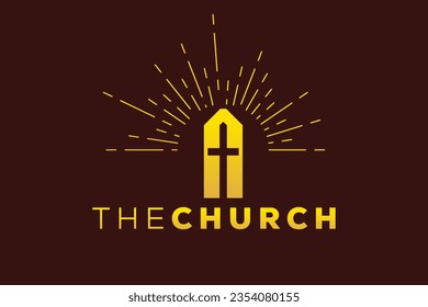 Trendy and Professional letter A church sign Christian and peaceful vector logo design