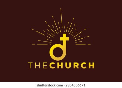 Trendy and Professional letter D church sign Christian and peaceful vector logo design