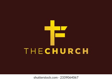 Trendy and Professional letter F church sign Christian and peaceful vector logo