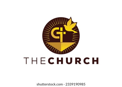 Trendy and Professional letter G church sign Christian and peaceful vector logo