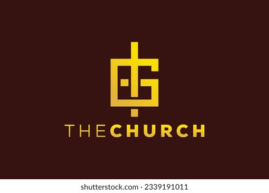 Trendy and Professional letter G church sign Christian and peaceful vector logo