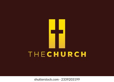Trendy and Professional letter H church sign Christian and peaceful vector logo
