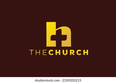 Trendy and Professional letter H church sign Christian and peaceful vector logo