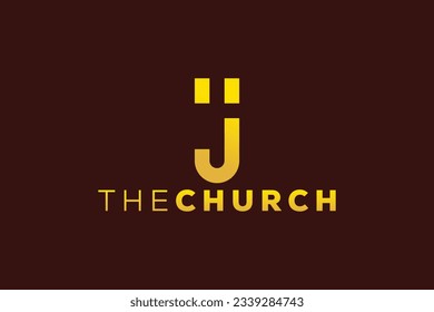 Trendy and Professional letter J church sign Christian and peaceful vector logo