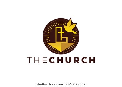 Trendy and Professional letter L church sign Christian and peaceful vector logo