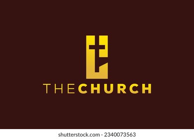 Trendy and Professional letter L church sign Christian and peaceful vector logo