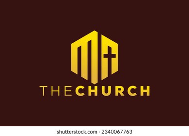 Trendy and Professional letter M church sign Christian and peaceful vector logo