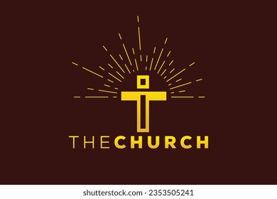 Trendy and Professional letter T church sign Christian and peaceful vector logo design