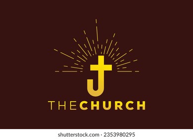 Trendy and Professional letter U church sign Christian and peaceful vector logo design