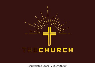 Trendy and Professional letter U church sign Christian and peaceful vector logo design