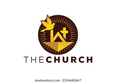 Trendy and Professional letter W church sign Christian and peaceful vector logo design