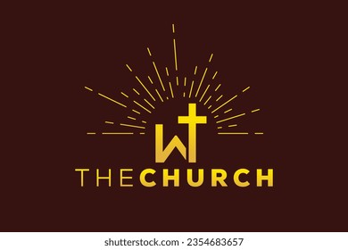 Trendy and Professional letter W church sign Christian and peaceful vector logo design