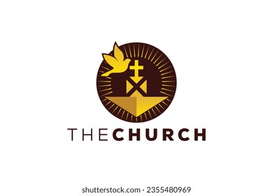 Trendy and Professional letter X church sign Christian and peaceful vector logo design