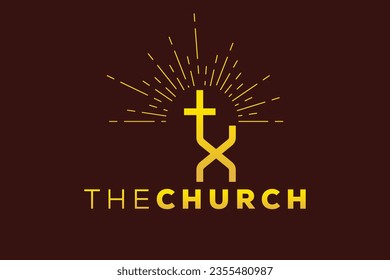 Trendy and Professional letter X church sign Christian and peaceful vector logo design