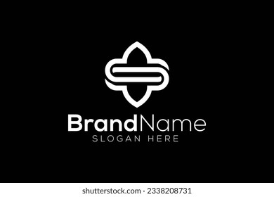 Trendy Professional link leaf logo design vector template