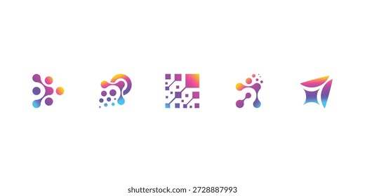 Trendy Professional Modern Arrow Technology Logo Collection for Digital Innovation and Technology Branding