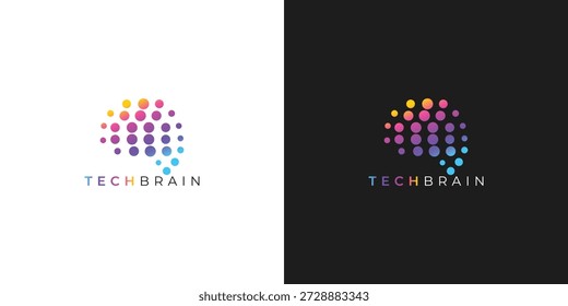Trendy Professional Modern Brain Technology Logo für digitale Innovation und Technologie-Branding