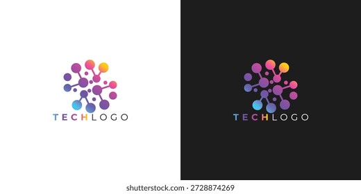 Logotipo moderno de la Tecnología del Profesional de moda para el Profesional y la marca digital creativa