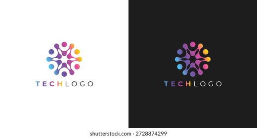 Trendy Professional Modern Technology Logo für professionelles und kreatives digitales Branding
