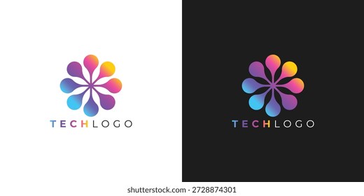Logotipo moderno de la Tecnología del Profesional de moda para el Profesional y la marca digital creativa