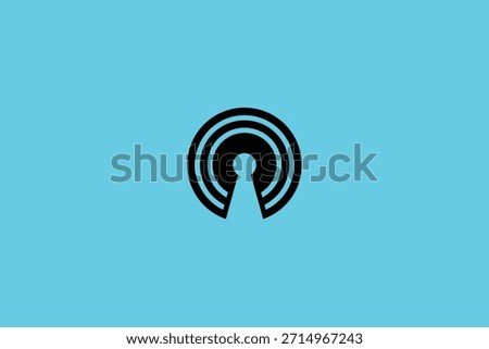 Trendy Professional Safety Logo Design on Electric Blue Background