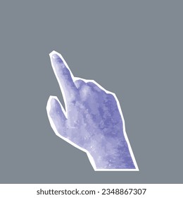 trendy punk halftone hand gesture poster