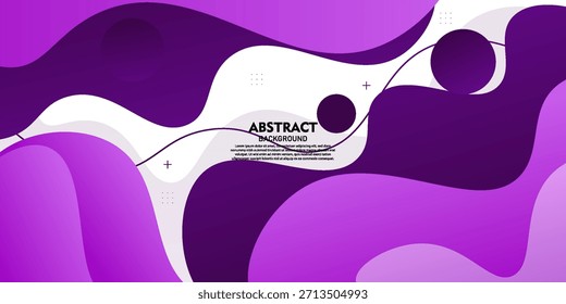 Fundo de onda abstrata roxo moderno. Banner de padrão de onda simples em um fundo branco. Vetor EPS10