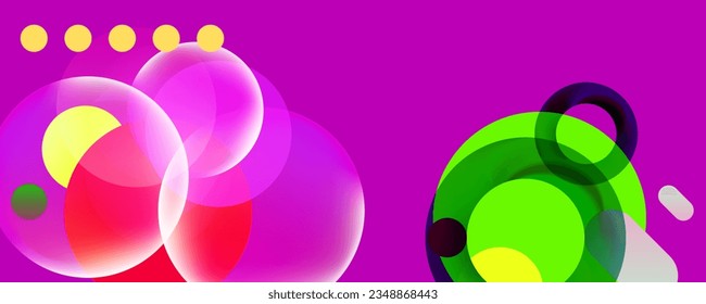 Trendy purple futuristic abstract modern background with fluid luminous waves. Convenient waiting for backdrop text digital wallpaper Vector