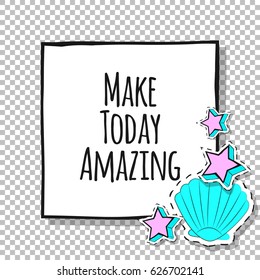 trendy quote patches backgorund,illustration in vector format