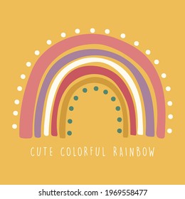 Trendy Rainbow Vector Illustration With Pastel Colors