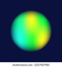 Trendy realistic glass morphism background on dark background. Cover for presentation product. Blur circle with gradient color. Vector illustration
