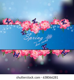 Trendy realistic vector illustration of rose bush or bouquet of roses. Spring or summer design, original floral template of invitation