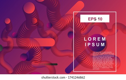 Trendy red background with deep gradients and vibrant colors. Futuristic minimalism geometric vector design. 