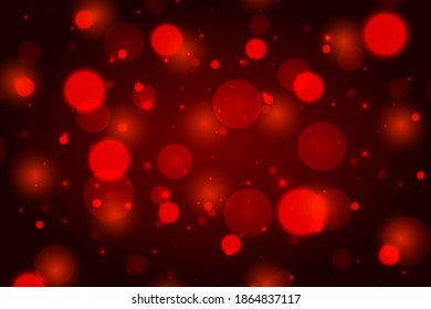 Trendy red bright abstract bokeh background. Red banner bokeh.