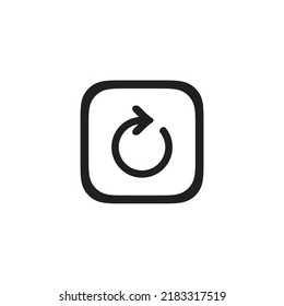 Icono de la aplicación de recarga de moda en estilo plano aislado en fondo blanco. 
Icono para la presentación, folleto, catálogo, afiche, libro, revistas y aplicaciones.
Ilustración del vector, EPS10.