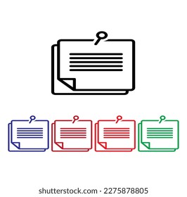 trendy remember,note,paper,document icon vector isolated on background,best choice for your awesome project