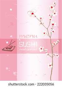 Trendy restaurant menu background to any creative contemporary design. Sushi Bar Japanese cuisine 