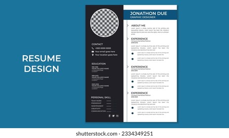Trendy resume design and cv design 