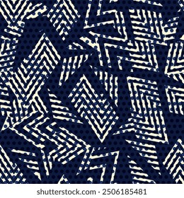 Trendy retro geometric seamless patterns for bandana or any design