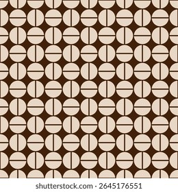 Trendy Retro geometrischen nahtlosen Mustern mit cofe bins Kreise. Moderne abstrakte Hintergrundtextur
