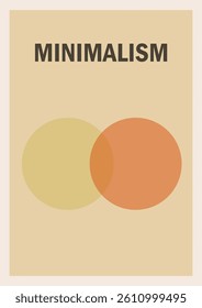 Trendy Retro Minimalism Geometric Abstract Style Poster Vector Design