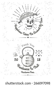 Trendy Retro Vintage Insignia - Badges vector set.
Fully editable. All items are well organized and layered.