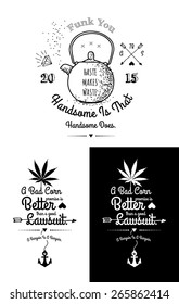 Trendy Retro Vintage Insignias - Badges vector set 