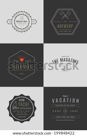 Trendy Retro Vintage Insignias Bundle