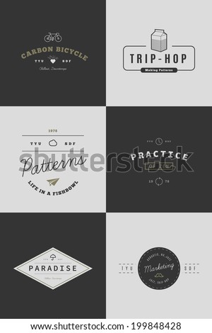 Trendy Retro Vintage Insignias Bundle