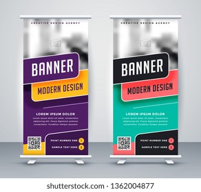 Trendy Rollup Creative Banner Design Template