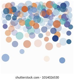Trendy Romantic Confetti, Elegant Wedding Vector Texture. Christmas, Valentine Birthday Party Celebration Flying Circles, Festive Falling Dots Background. Love, Romance Glamour Confetti Frame.