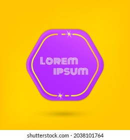 trendy round polygonal badge vector design