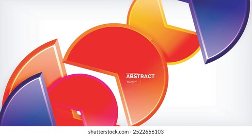 Trendy round shapes with triangular angle design element. Vector Illustration For Wallpaper, Banner, Background, Card, Book Illustration, landing page